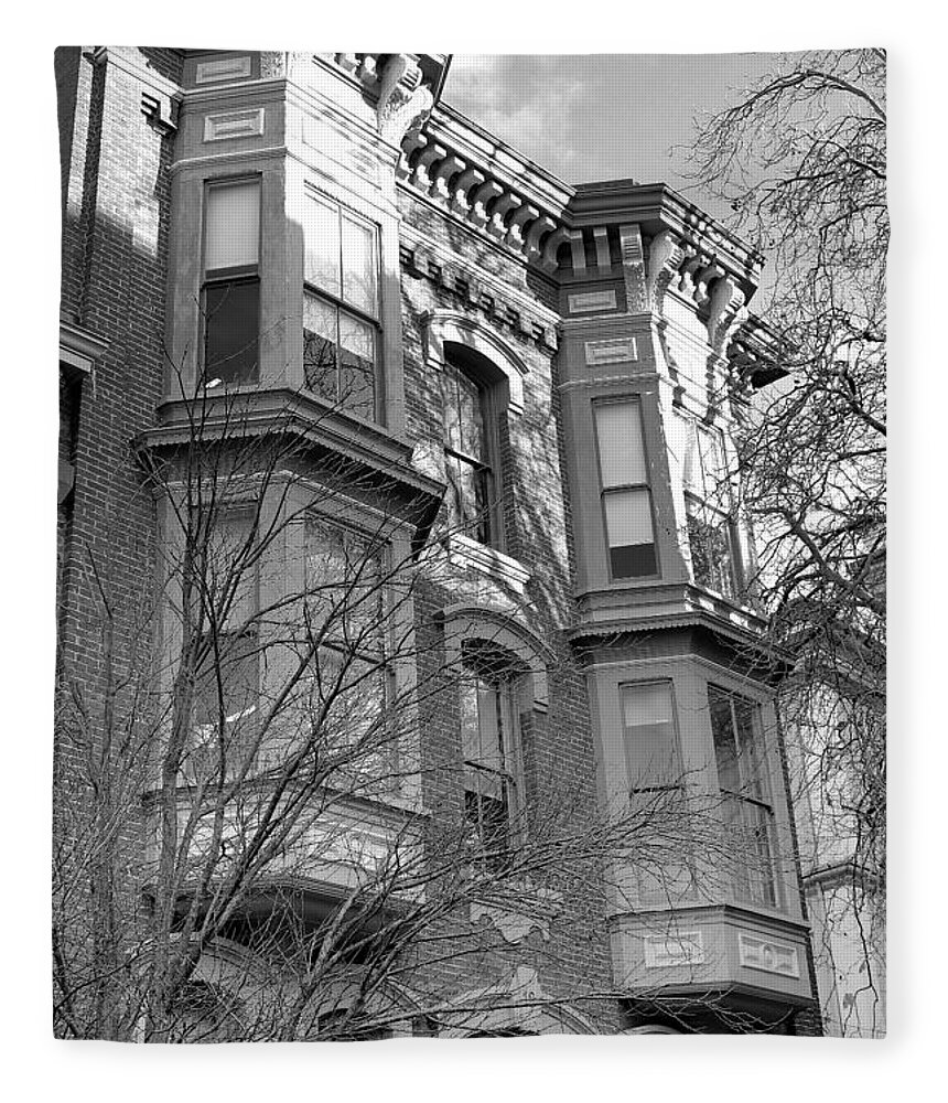 Buildings Fleece Blanket featuring the photograph Victorian Presence by Kimberly Furey