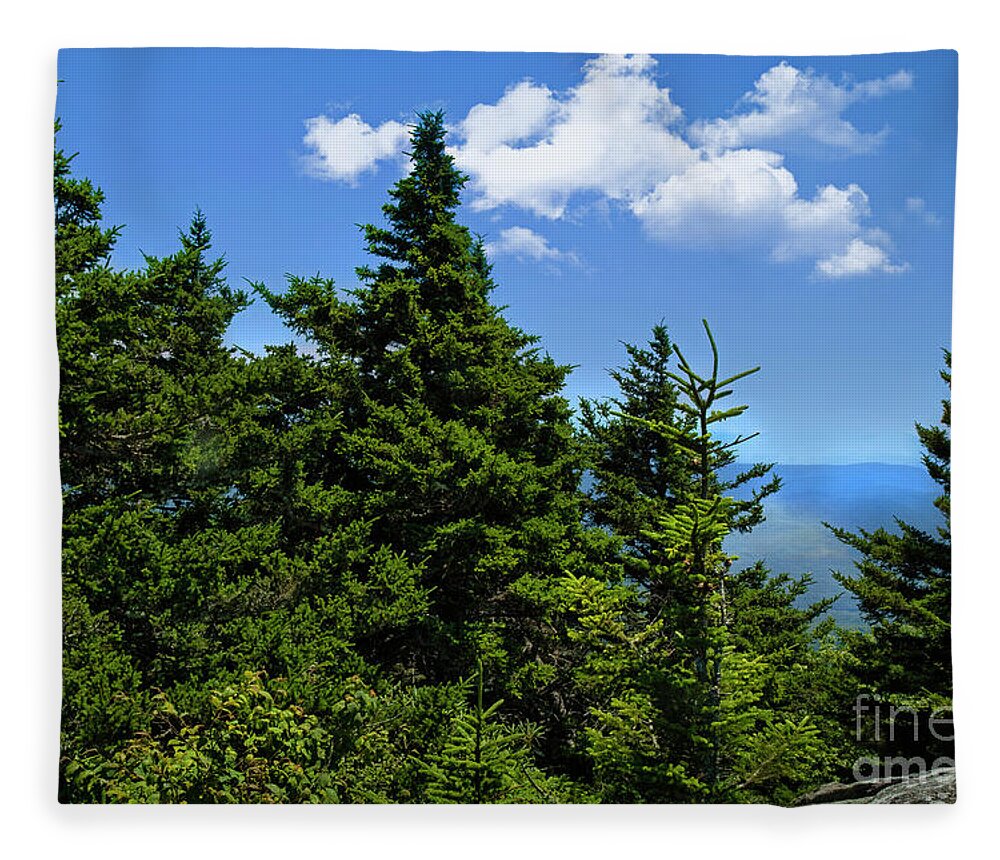 Pine Fleece Blanket featuring the photograph View from Grandfather Mountain by Shelia Hunt