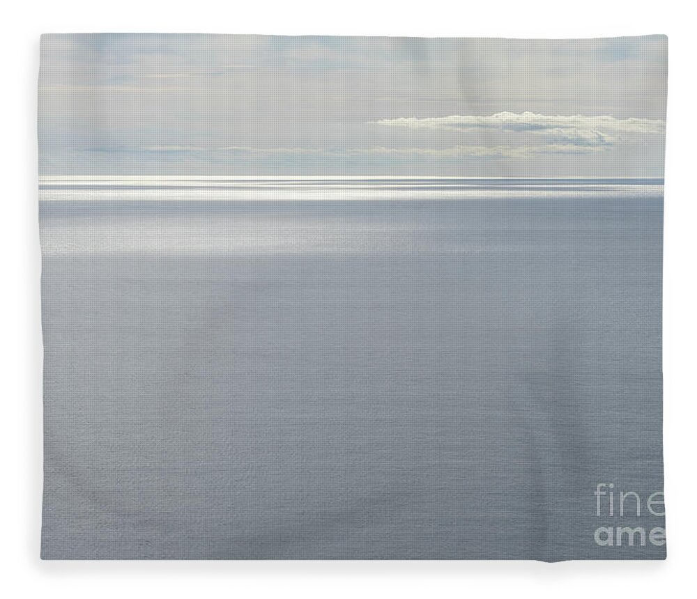 Seawater Fleece Blanket featuring the photograph View of the calm Mediterranean Sea by Adriana Mueller