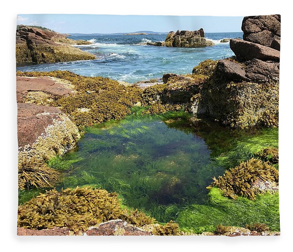 Ocean Fleece Blanket featuring the photograph Wading Pool by Lee Darnell