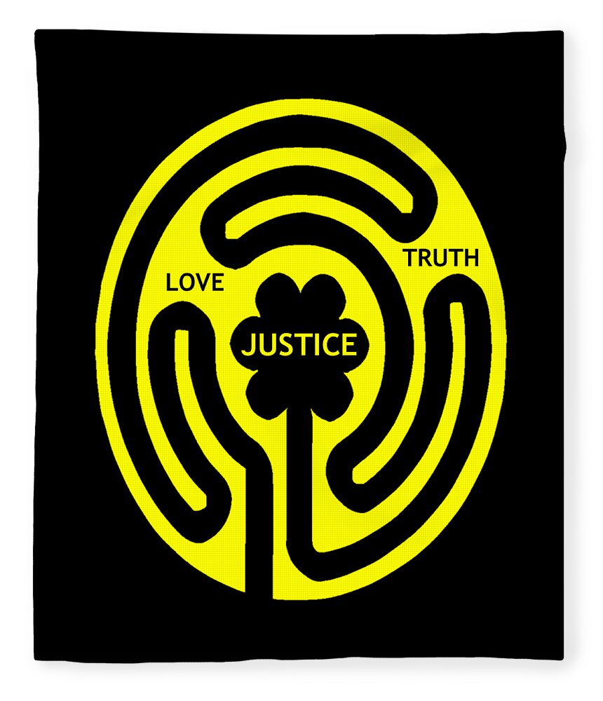 Social Justice Fleece Blanket featuring the digital art Walk for Justice by Bill Ressl