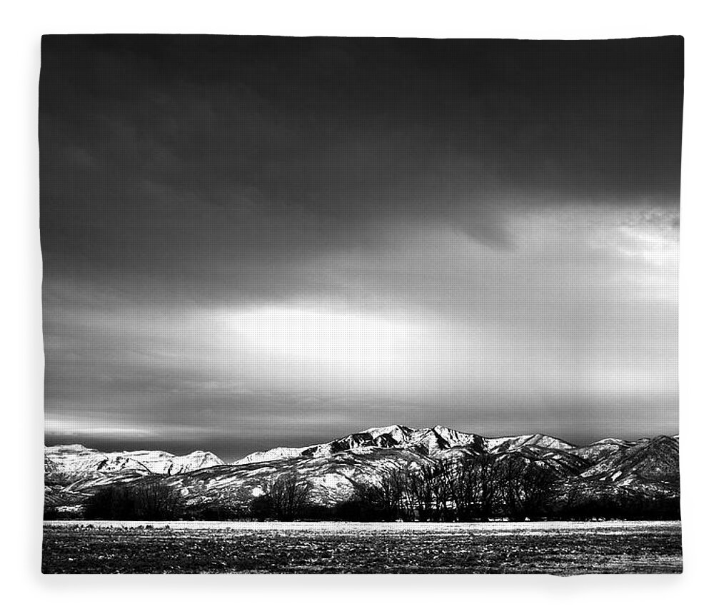 Utah Fleece Blanket featuring the photograph Wasatch Mountains 1 by Mark Gomez
