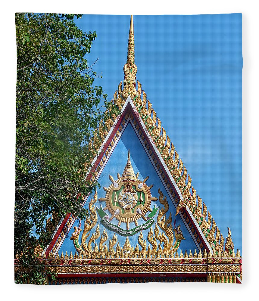 Scenic Fleece Blanket featuring the photograph Wat Bung Temple Gate DTHNR0221 by Gerry Gantt