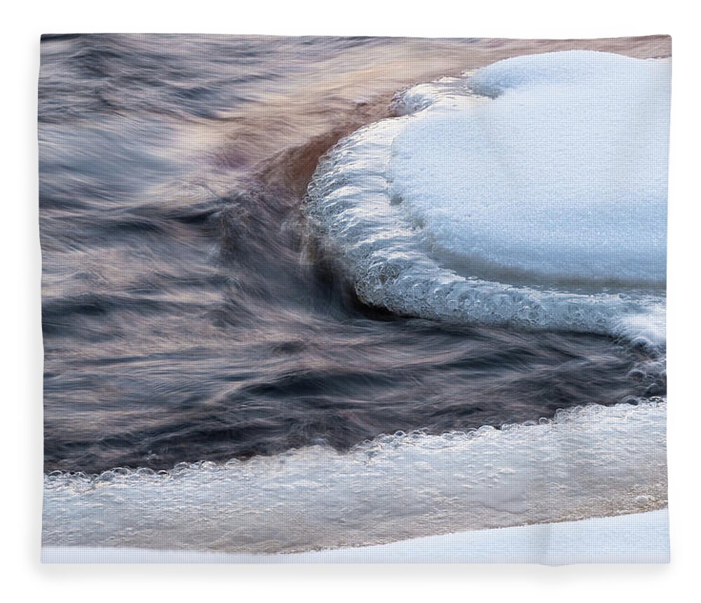 Water Fleece Blanket featuring the photograph Water and Ice by Thomas Kast