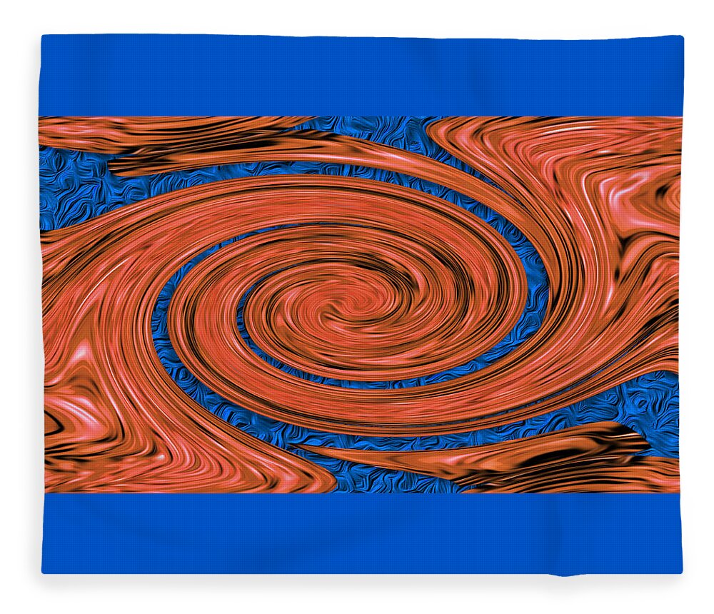 Digital Fleece Blanket featuring the digital art Water Creates Lava Whirlpool by Ronald Mills