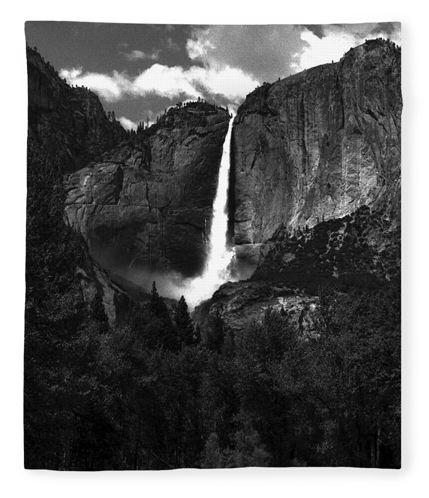 Landscape Fleece Blanket featuring the photograph Water Fall by WonderlustPictures By Tommaso Boddi
