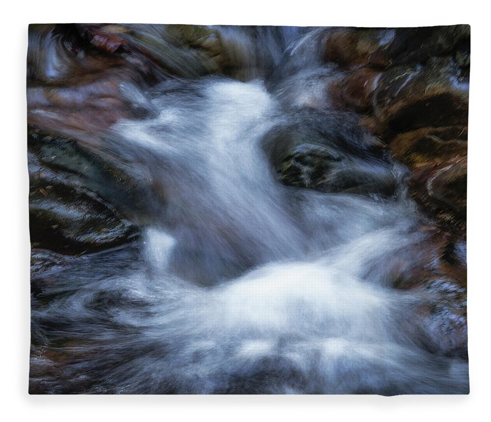 Water Swirl Fleece Blanket featuring the photograph Water swirl, Lagunitas Creek by Donald Kinney