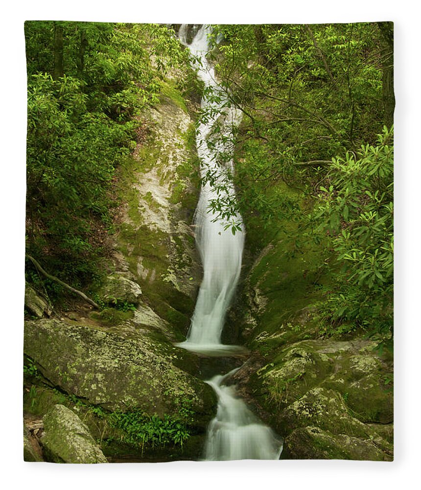 Waterfall Fleece Blanket featuring the photograph Waterfall in the Forest by Melissa Southern