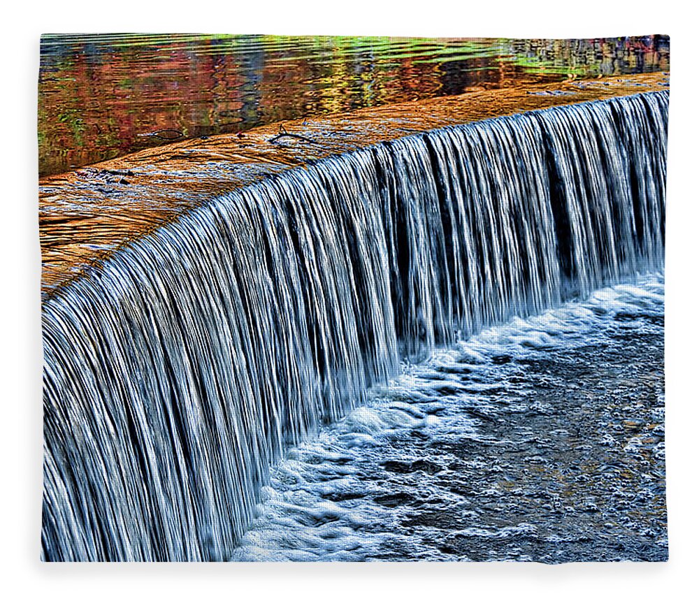 Water Fleece Blanket featuring the photograph Waterfall Near Flatrock by Anthony M Davis