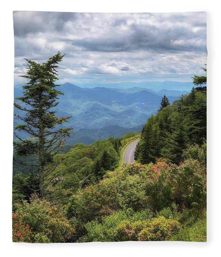 Mountains Fleece Blanket featuring the photograph Waterrock Knob Eastern View - Blue Ridge Parkway by Susan Rissi Tregoning