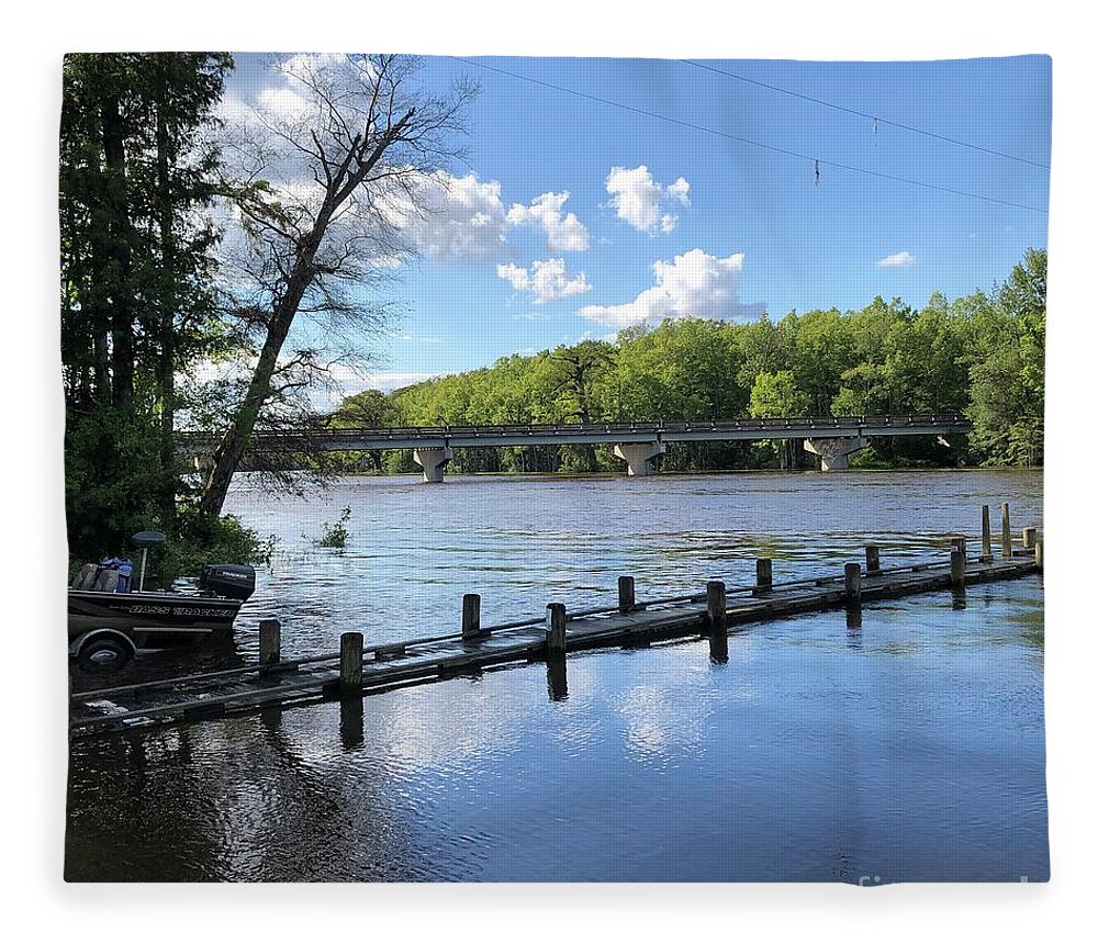 Black Water Fleece Blanket featuring the photograph Waterways Junction by Catherine Wilson