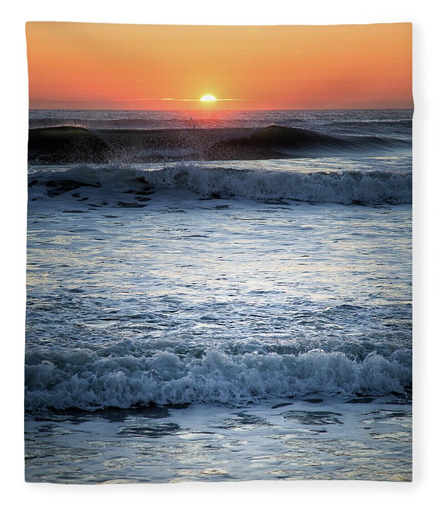 Waves Fleece Blanket featuring the photograph Wave Cascade by Becqi Sherman