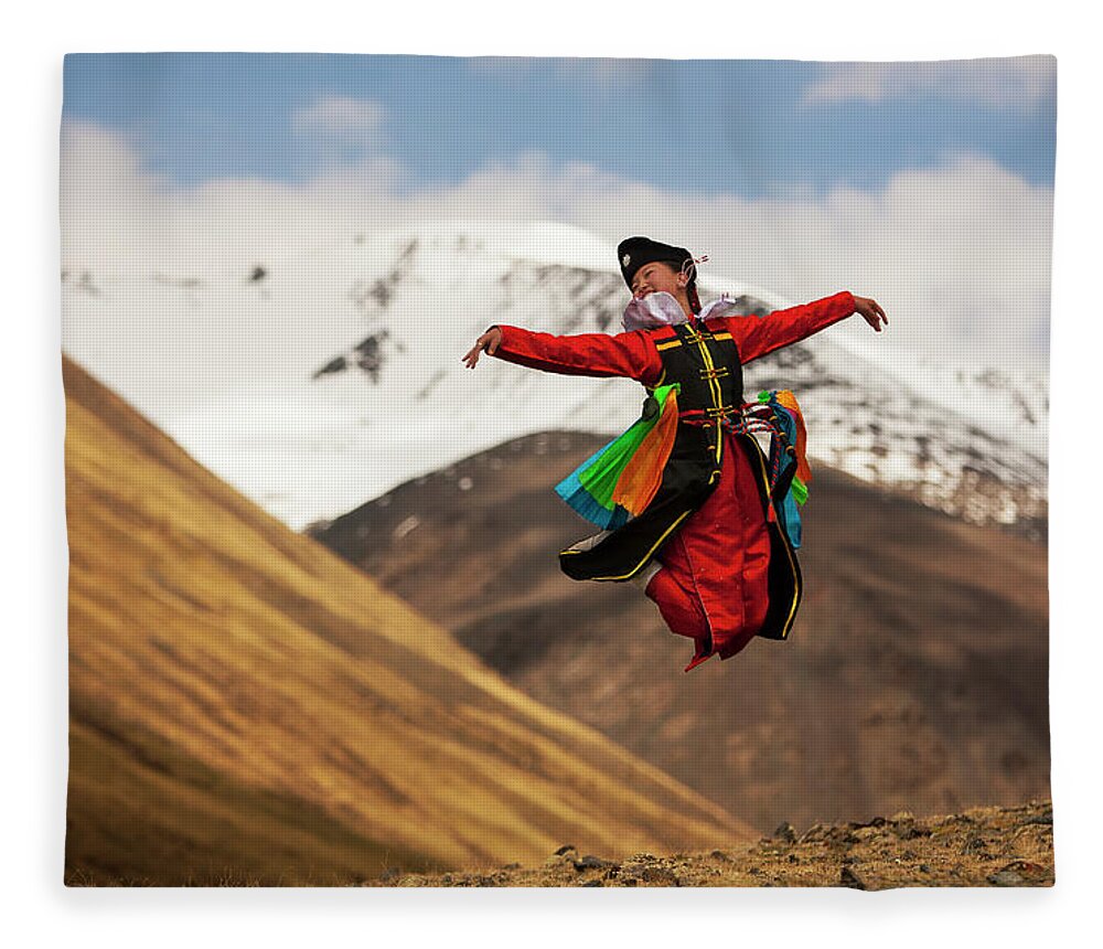 Herders Lifestyle Fleece Blanket featuring the photograph Welcome by Bat-Erdene Baasansuren