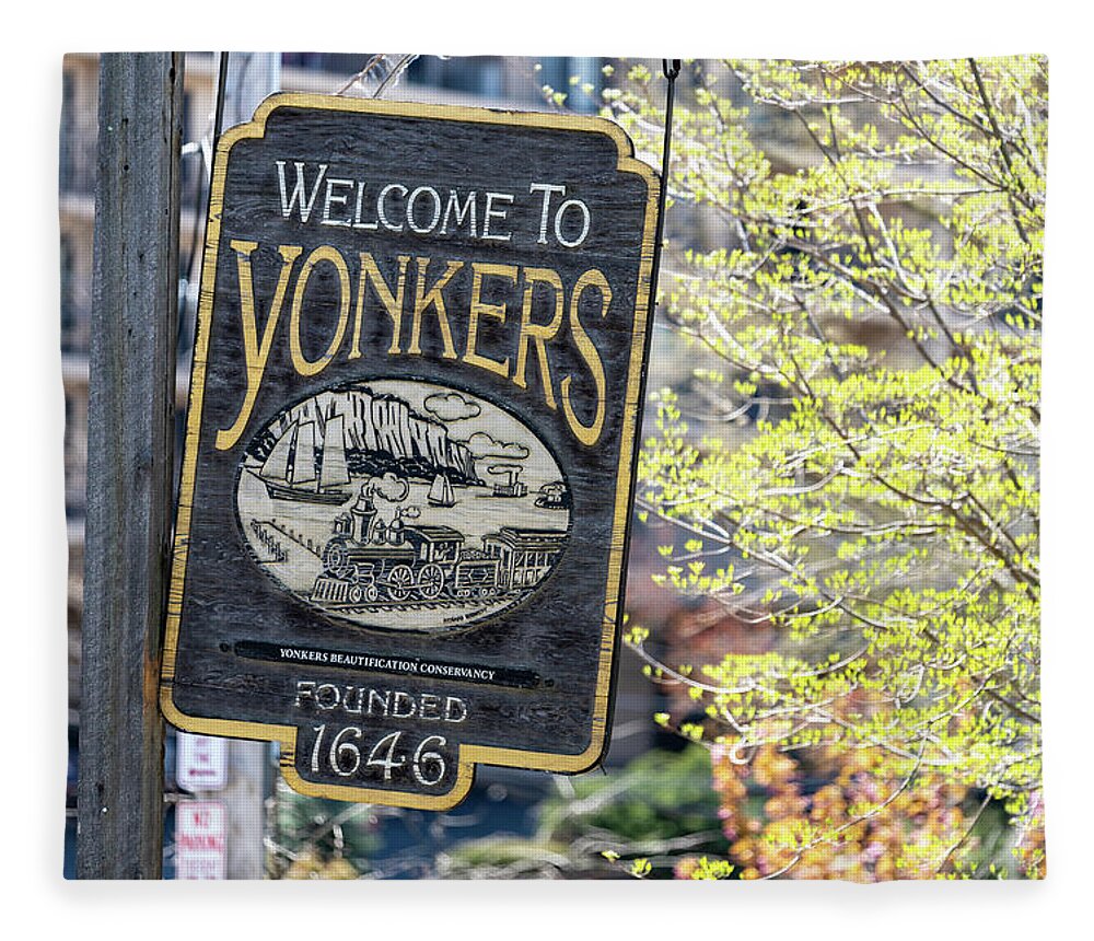 Northwest Fleece Blanket featuring the photograph Welcome to Yonkers by Kevin Suttlehan