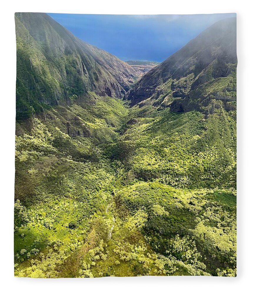 Photograph Fleece Blanket featuring the photograph West Maui Forest Reserve by Beverly Read