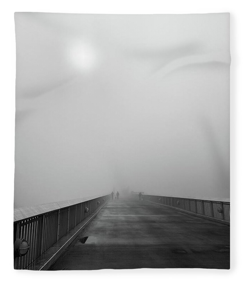 Dock Fleece Blanket featuring the photograph When the Fog Rolled In by Daniele Smith