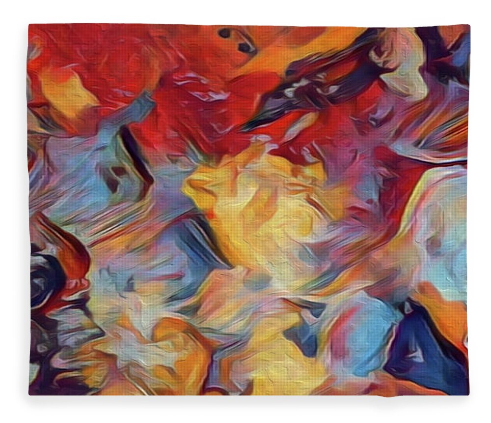Beginning Fleece Blanket featuring the digital art Where is All Begins in Abstract by Randy Welborn