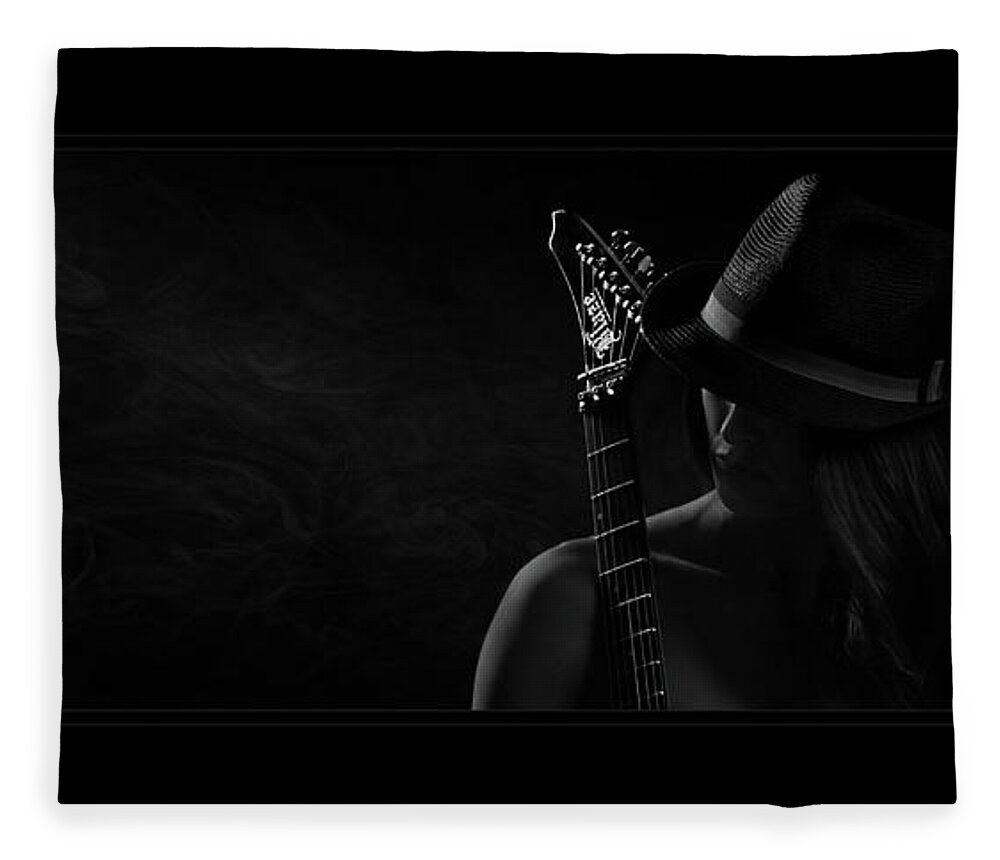 Guitar Fleece Blanket featuring the photograph While My Guitar Gently Weeps by Brad Barton