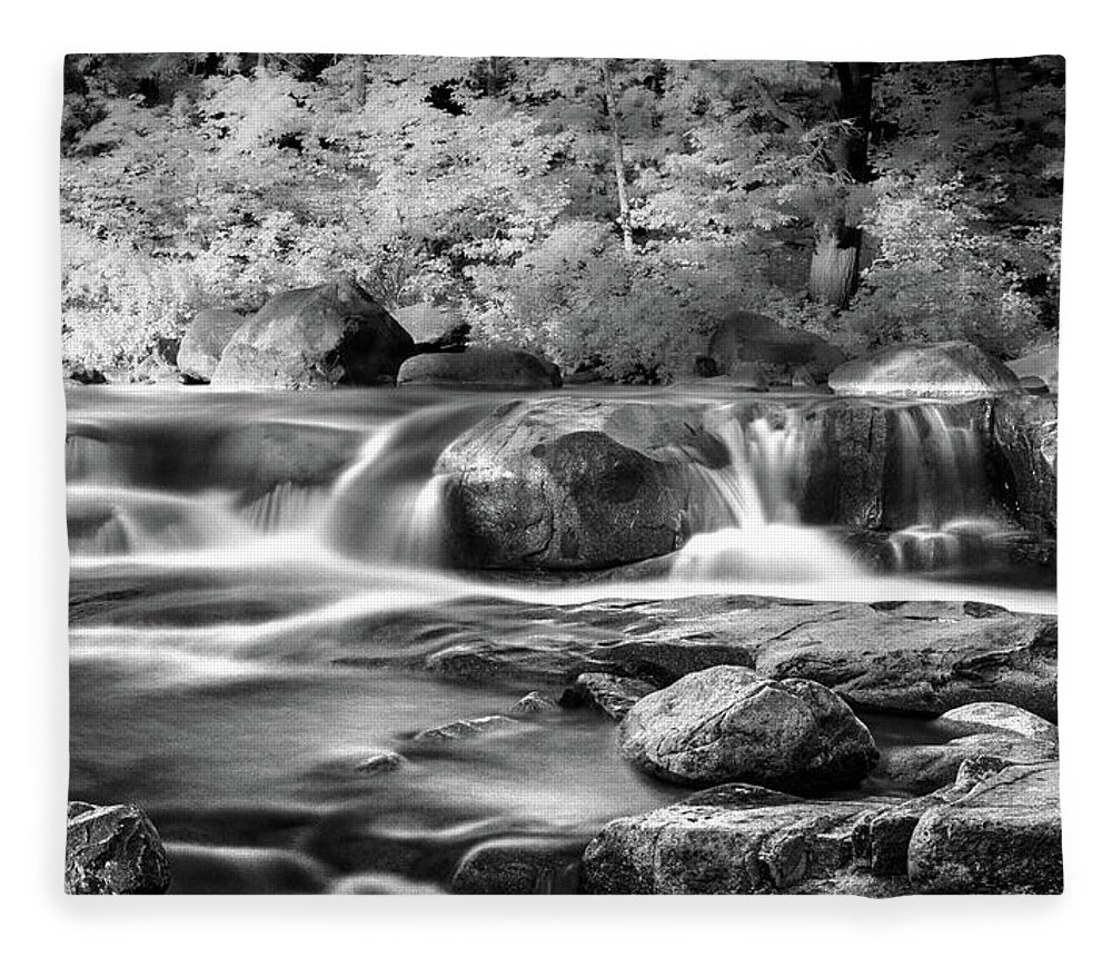 Falls Fleece Blanket featuring the photograph Whispering Falls by Vicky Edgerly