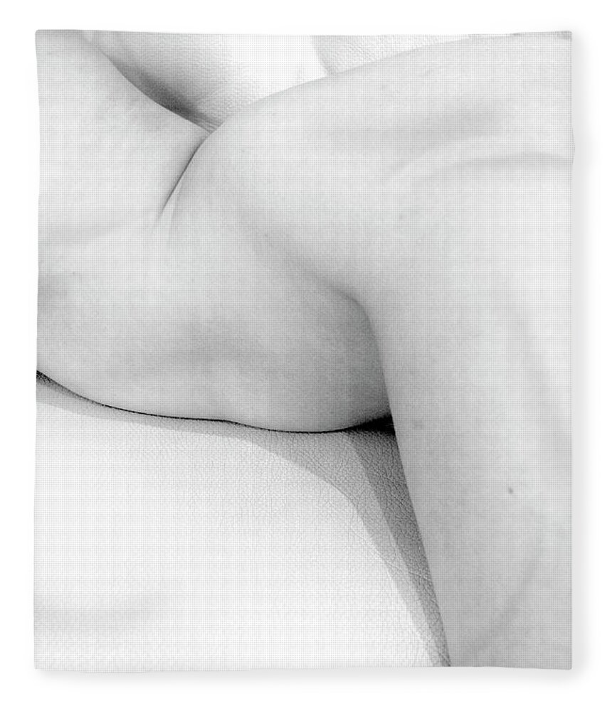 Body Fleece Blanket featuring the photograph White body by Worldwide Photography