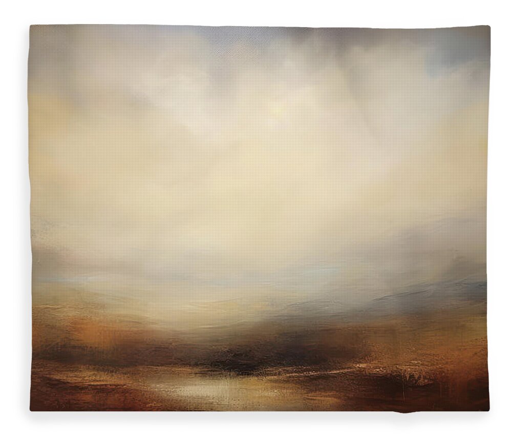 Wide Open Spaces Fleece Blanket featuring the painting Wide Open Spaces Desert Dreams 10 by Jai Johnson