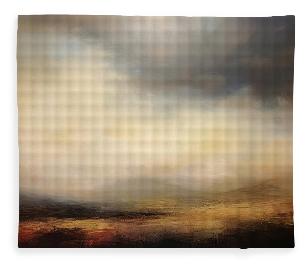Wide Open Spaces Fleece Blanket featuring the painting Wide Open Spaces Desert Dreams 5 by Jai Johnson
