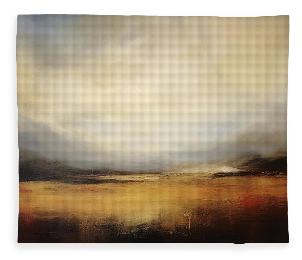 Wide Open Spaces Fleece Blanket featuring the painting Wide Open Spaces Desert Dreams 7 by Jai Johnson