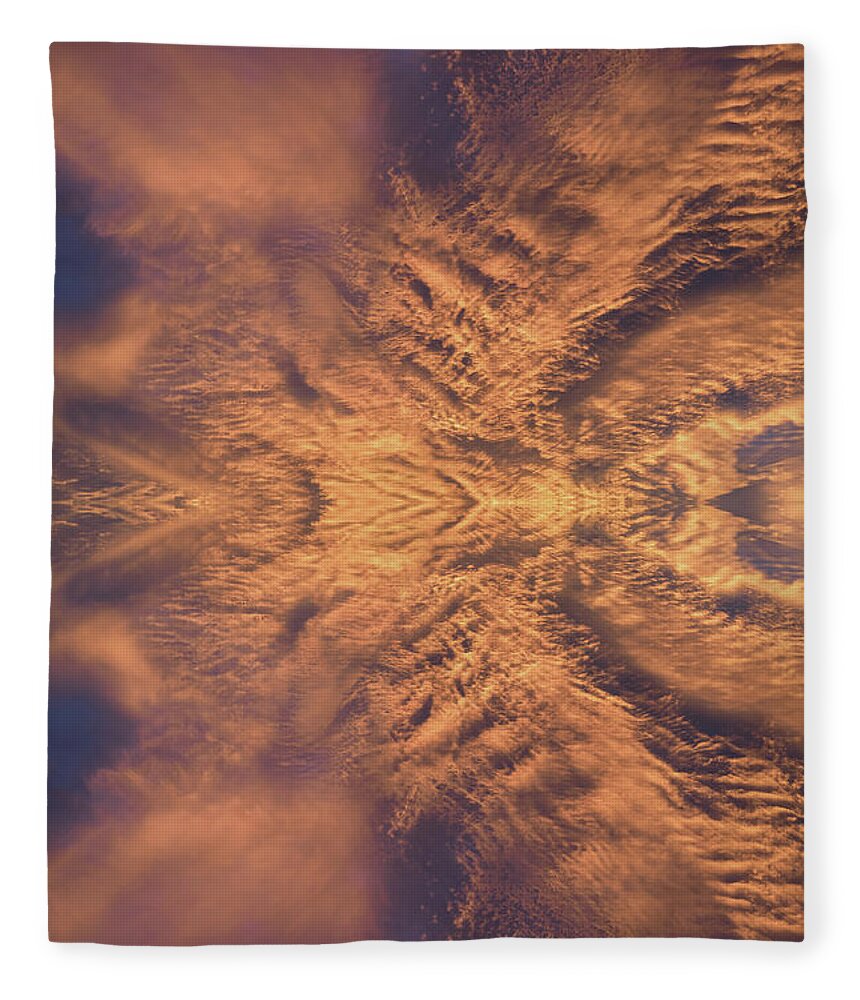Clouds Fleece Blanket featuring the digital art Wings of air and light by Adriana Mueller