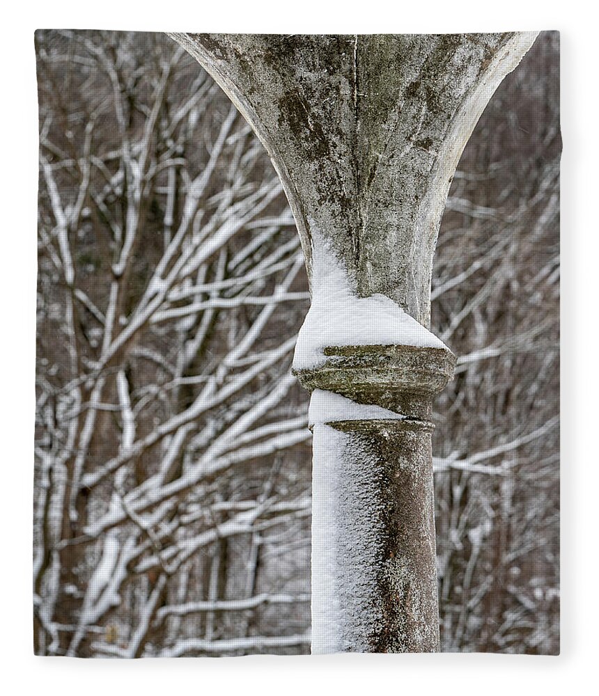 Tibbetts Brook Park Fleece Blanket featuring the photograph Winter in Tibbetts Brook Park 3 by Kevin Suttlehan