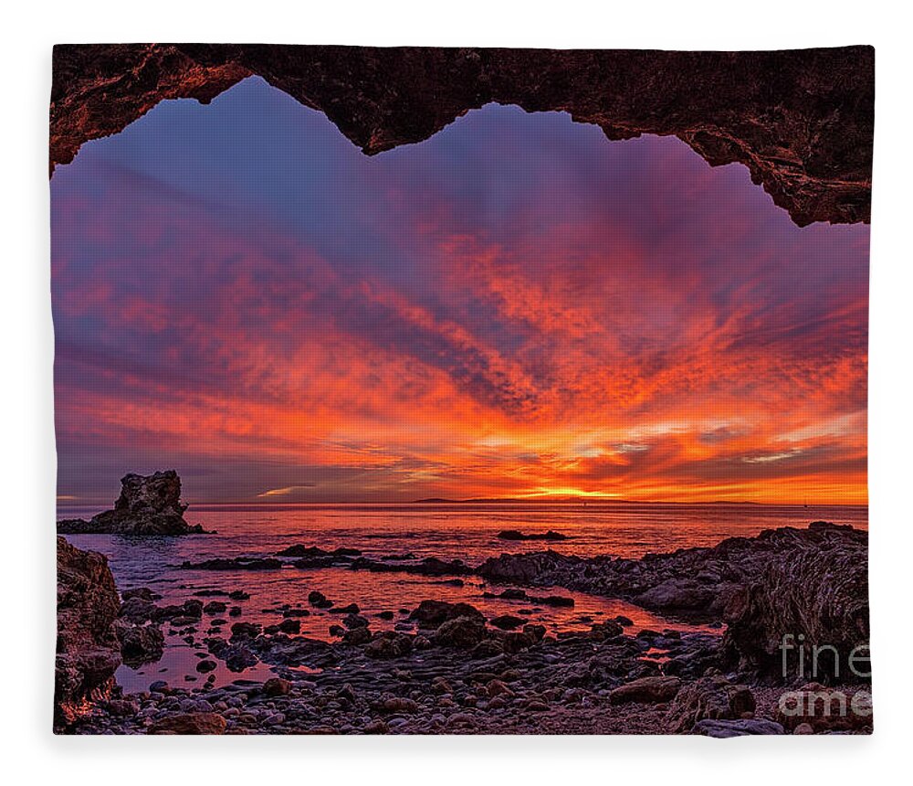 Winter Fleece Blanket featuring the photograph Winter Sunsets in So Cal by Eddie Yerkish