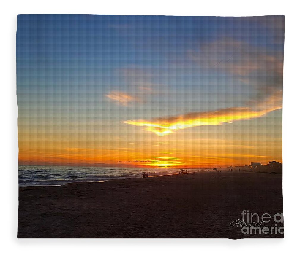 Sky Fleece Blanket featuring the photograph Yellow Cloud by Joe Roache
