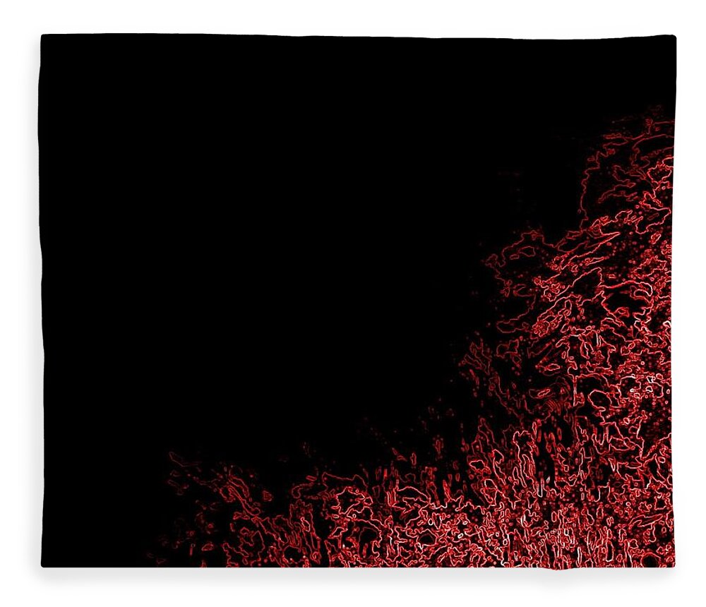 Abstract Fleece Blanket featuring the digital art Yet Unknown by Andy Rhodes