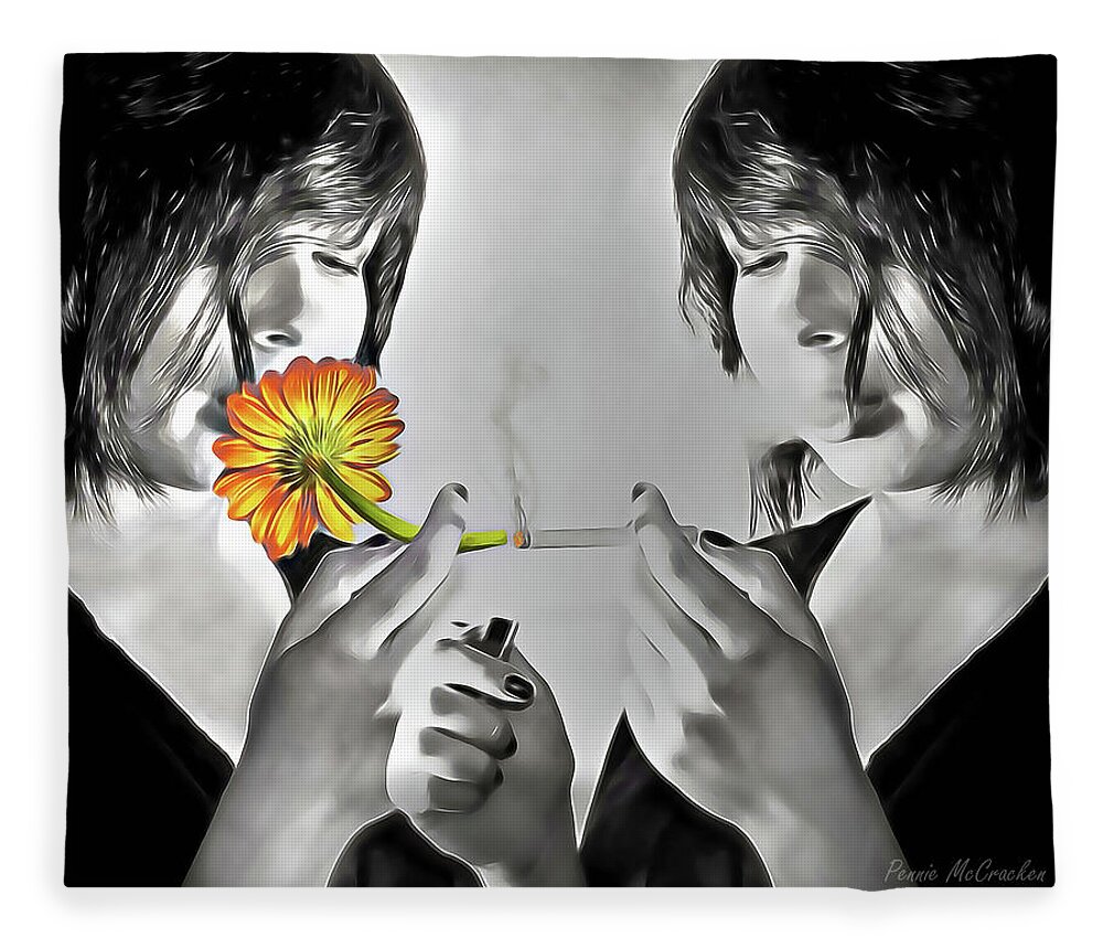 Daisy Fleece Blanket featuring the photograph You Choose by Pennie McCracken