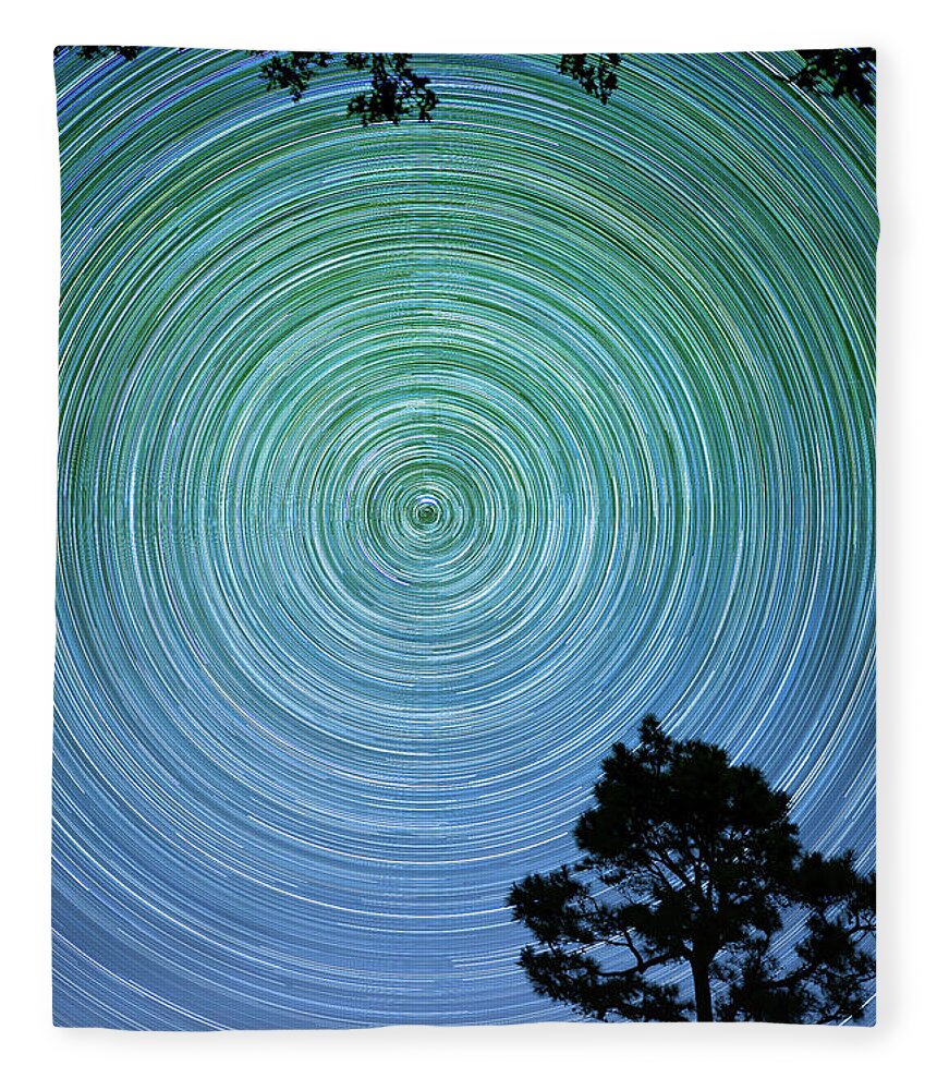 Night Photography Fleece Blanket featuring the photograph You Spin Me Round by KC Hulsman