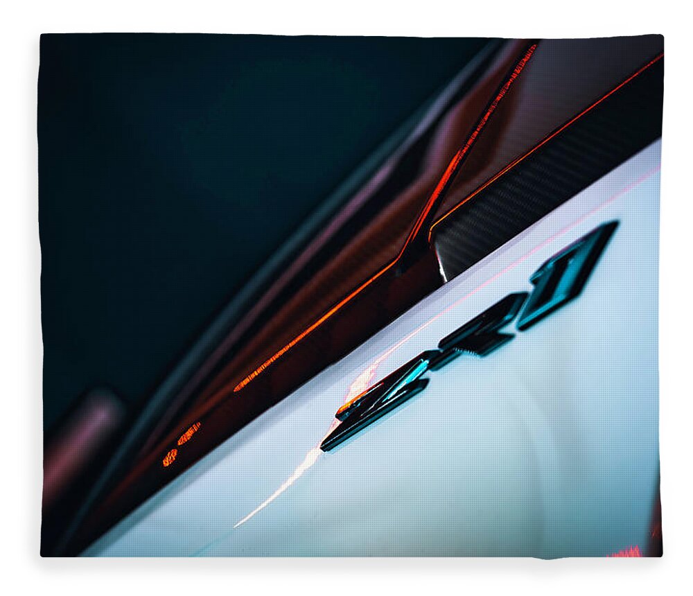 Zr1 Fleece Blanket featuring the photograph ZR1 Perspective II by Lourry Legarde