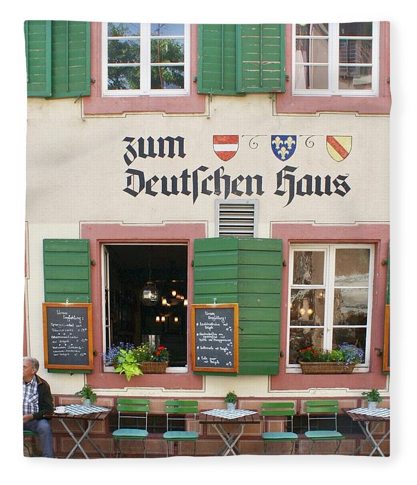 Zum Deutschen Haus Fleece Blanket featuring the photograph Zum Deutschen Haus by Flavia Westerwelle