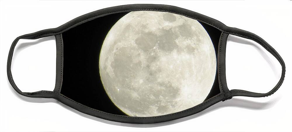 Space Face Mask featuring the photograph A Winter'sFullmoon over GA by Aaron Martens