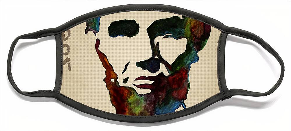 Abraham Lincoln Face Mask featuring the painting Leader Qualities Abraham Lincoln by Georgeta Blanaru
