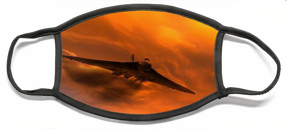 Avro Vulcan Xh558 Face Mask featuring the digital art 101 Squadron by Airpower Art