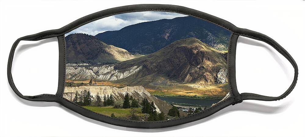 Landscape Face Mask featuring the photograph Along The River by Theresa Tahara