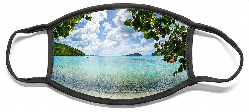 Caribbean Face Mask featuring the photograph Beautiful Caribbean beach by Raul Rodriguez