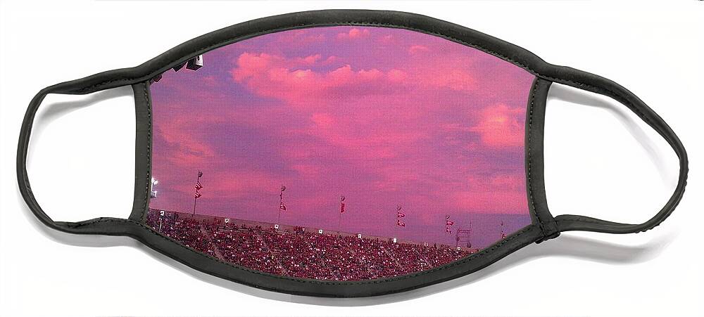 Dusk Face Mask featuring the photograph Bryant-Denny Painted Sky by Kenny Glover
