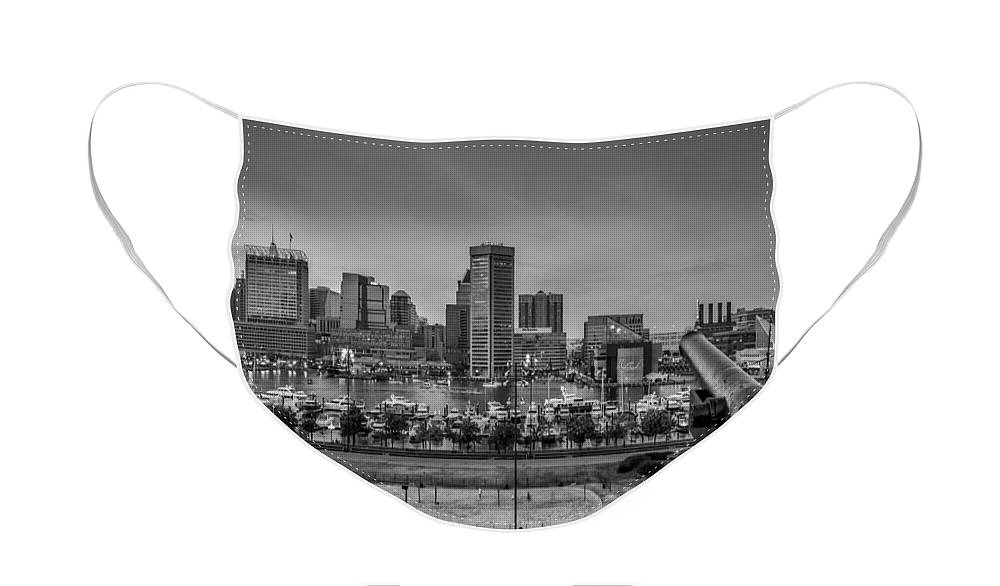 Baltimore Face Mask featuring the photograph Federal Hill In Baltimore Maryland #2 by Susan Candelario