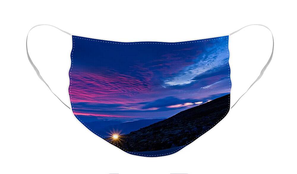 Mt Washington Face Mask featuring the photograph First Light On The Auto Road #1 by Jeff Sinon