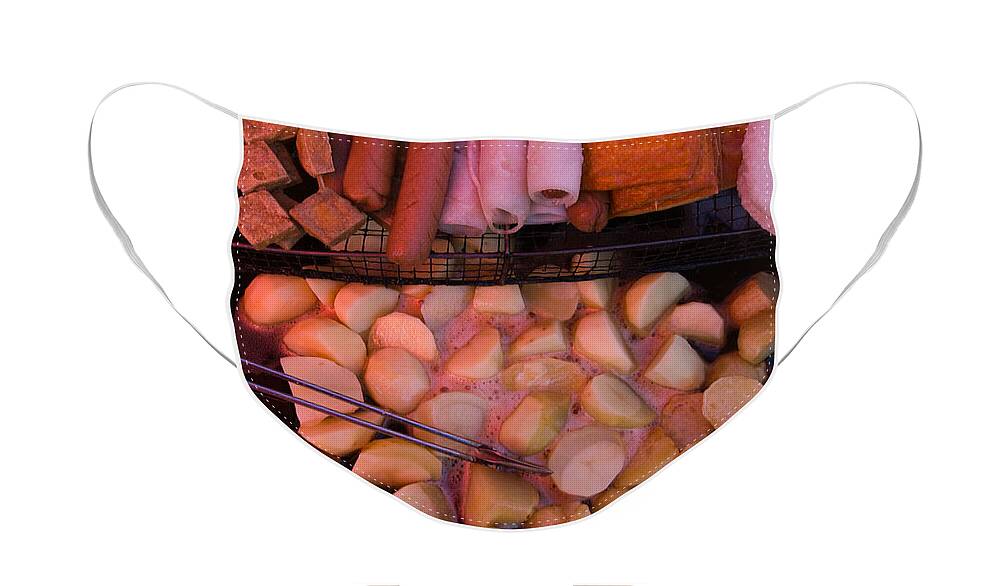 Photography Face Mask featuring the photograph Fried Potatoes And Snacks On The Grill #1 by Panoramic Images