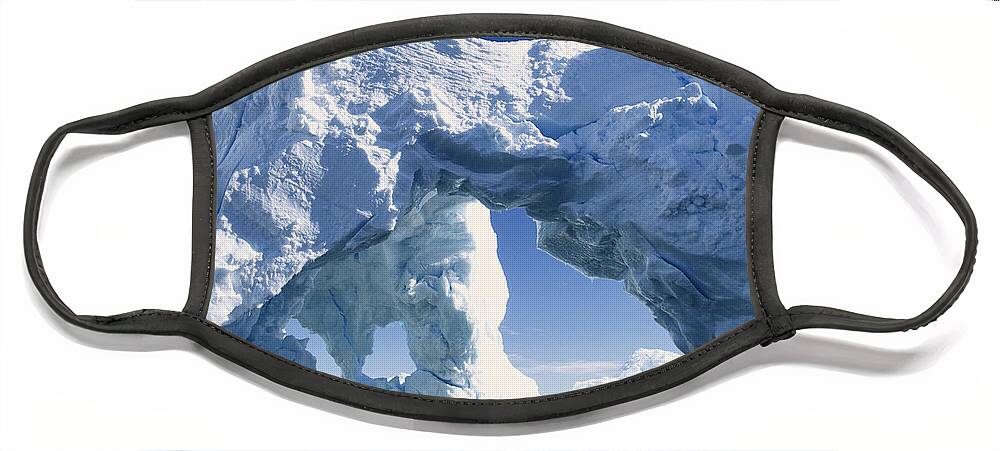1970 Face Mask featuring the photograph Huge Antarctic Iceberg #1 by George Holton