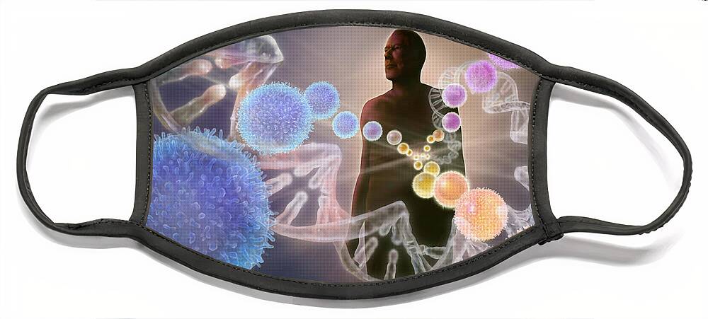 Art Face Mask featuring the photograph Human Stem Cells #1 by Jim Dowdalls
