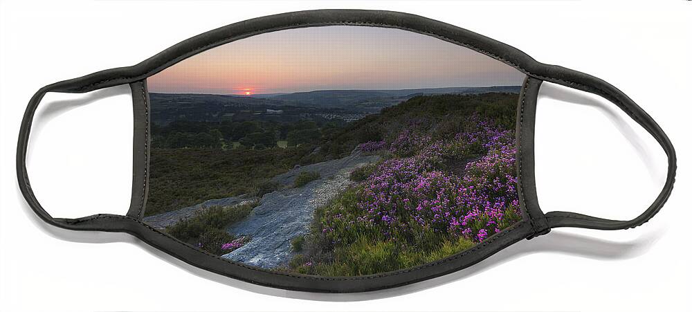Norland Face Mask featuring the photograph Norland moor sunset #4 by Chris Smith