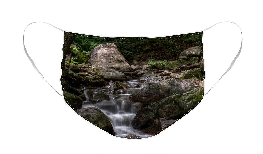 Waterfall Face Mask featuring the photograph Parfrey's Glen Creek by Dale Kauzlaric