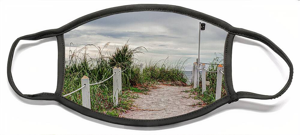 Pathway Face Mask featuring the photograph Pathway to the Beach #2 by Robert Bellomy